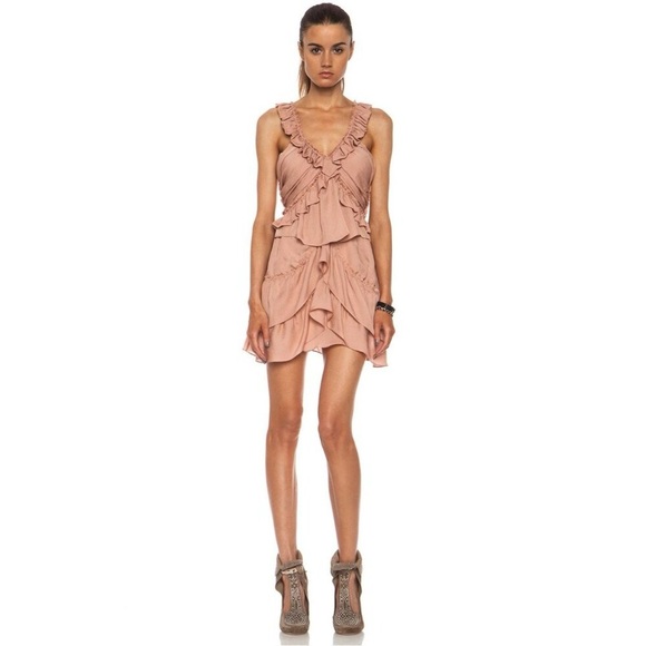 ISO - Isabel Marant SS14 - Heron Silk Mini Dress in antique pink - Picture 5 of 7